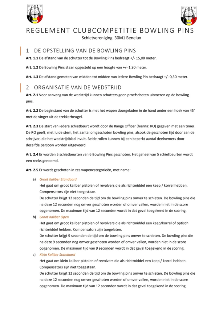 Reglement bowlingpins 1